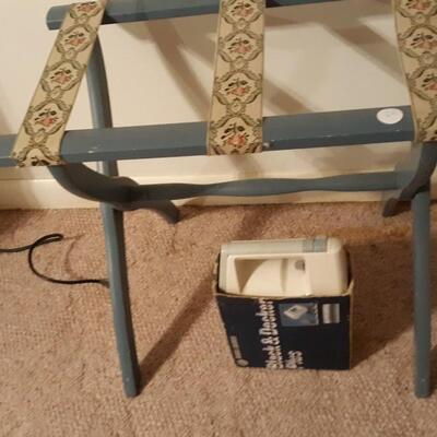 Lot Includes Vintage Luggage Rack and Vintage Mixer
