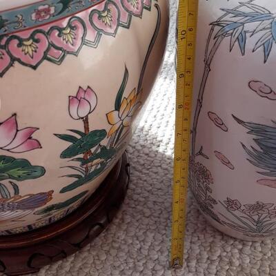 Lot Includes a Planter and Vase