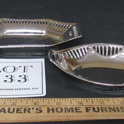 2 Small Candy Dishes Silver Colored Fine China Bavaria, 1927