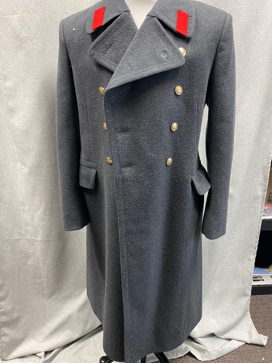 Heavy Soviet Russian Military Style Wool Peacoat Trench Coat Jacket Gold  Buttons | EstateSales.org