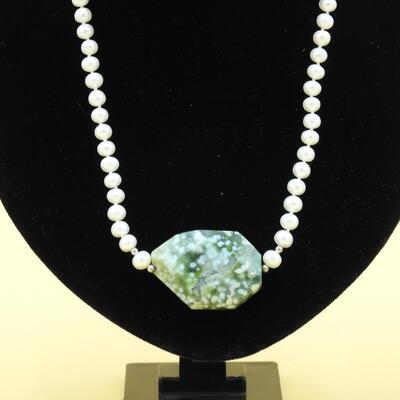 Pearl and Natural Stone Necklace