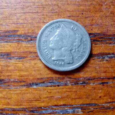 LOT 18  THREE CENT COIN