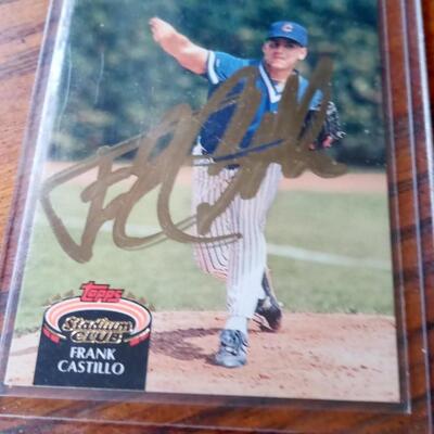 LOT 24  TWO AUTOGRAPHED BASEBALL CARDS