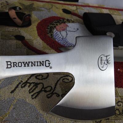 Browning Hatchet and Bowie Knife