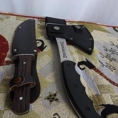 Browning Hatchet and Bowie Knife