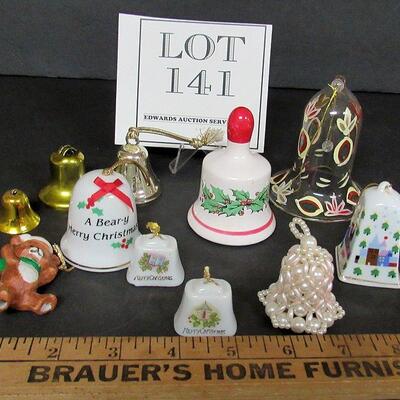 Lot of Vintage and Newer Christmas Bell Ornaments