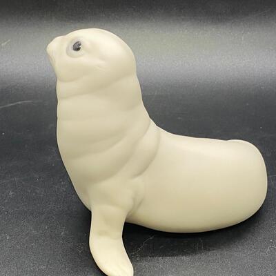 Vintage Cybis White Seal Sealion Pup Porcelain Figurine