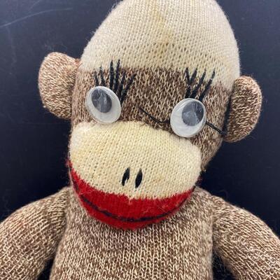 Plush Sock Monkey in Need of TLC