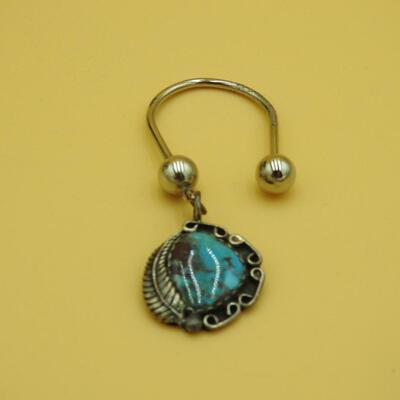 Key Ring with Turquoise pendant