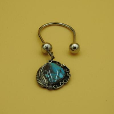 Key Ring with Turquoise pendant