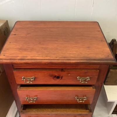 A - 364  Vintage Handmade Four Drawer Small Chest