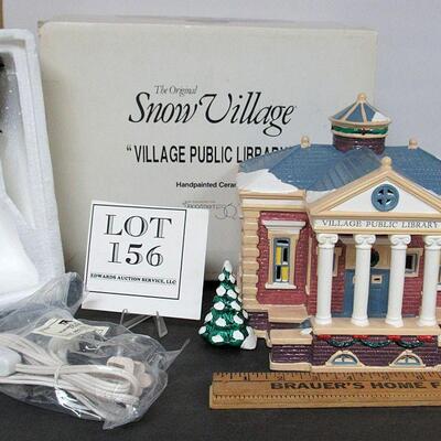 Older Dept 56 Snow Village Public Library