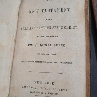 Lot 800B: 1816 Antique Bible & Books