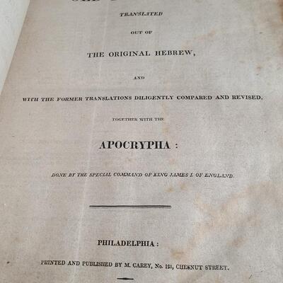 Lot 800B: 1816 Antique Bible & Books