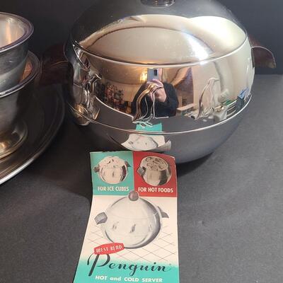 Lot 800A: MCM New West Bend Penguin Server & New WMF Sweden Cultura Pitcher