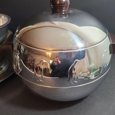 Lot 800A: MCM New West Bend Penguin Server & New WMF Sweden Cultura Pitcher