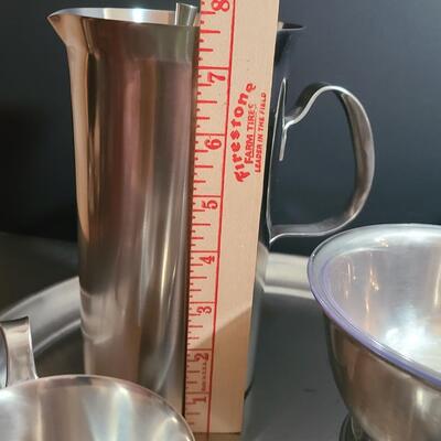 Lot 800A: MCM New West Bend Penguin Server & New WMF Sweden Cultura Pitcher