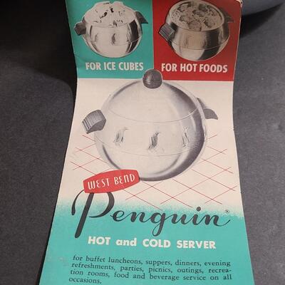 Lot 800A: MCM New West Bend Penguin Server & New WMF Sweden Cultura Pitcher