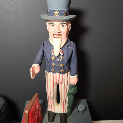 Lot 789: Vintage Liberty Bell Bank and Uncle Sam Bank