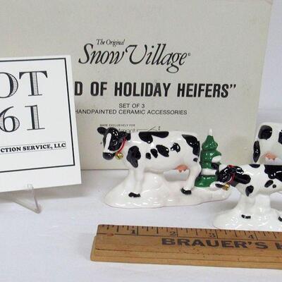 Vintage Dept 56 Snow Village Herd of Holiday Heifers