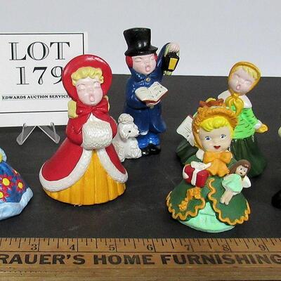 Lot of Painted Plaster Christmas Figures
