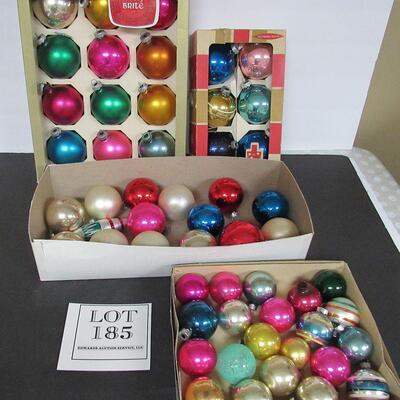 4 Boxes of Vintage Glass Christmas Ornaments