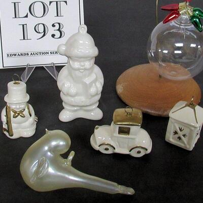 Lot of Christmas Ornaments, Goebel and Glass
