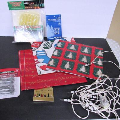 Lot of Misc Xmas, Lights, Wrapping Paper, Fuses, More