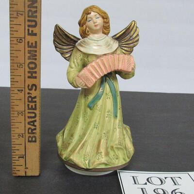 Angel Music Box, Schmid, Painted Composition/Plaster Type
