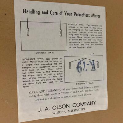 #4 Permaflect Mirror J. A. Olson Company