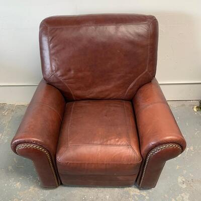 #16 Red Pleather Arm Chair
