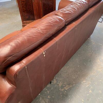 #17 Red Pleather Couch