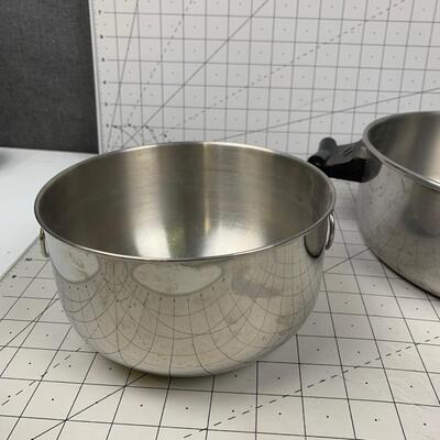 #83 Farberwear Stainless Steel Pan & Mixing Bowl