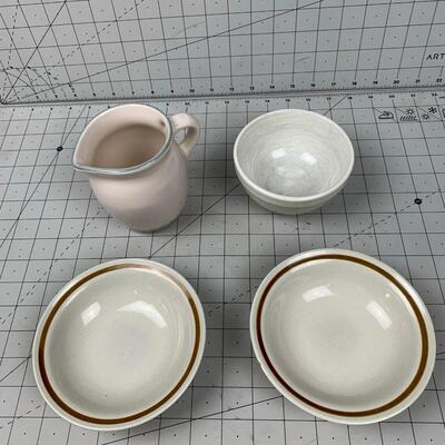#94 Genuine Stoneware Japan Bowls & Other Pieces