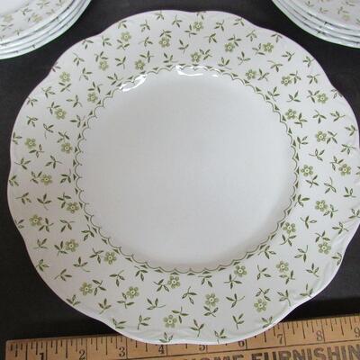 Vintage Sterling, Meakin England, Forget Me Not Dinner Plate and Small Plates