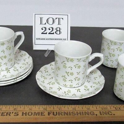Vintage Meakin England Forget Me Not Cup and Saucers