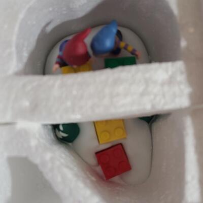 Lot 751: Hallmark Lego Santa Claus & Dept 56 Lego Sets