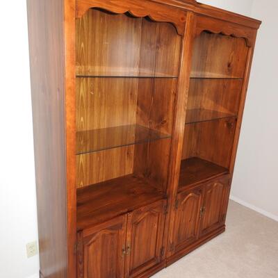 Pair of BEAUTIFUL Bookcases with Glass Shelves