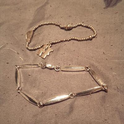 2 Vintage Silver Bracelets