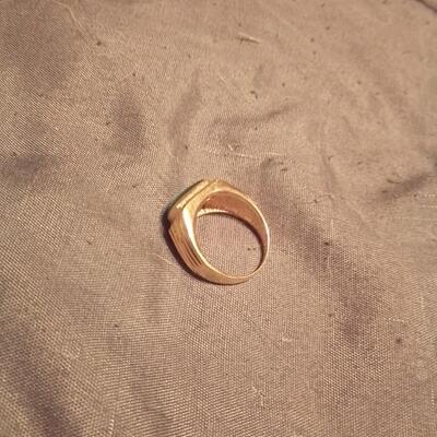 Mens Gold Pinky Ring 14k
