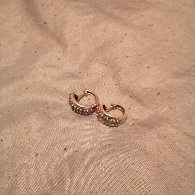 Emerald Earrings set in Gold over 925