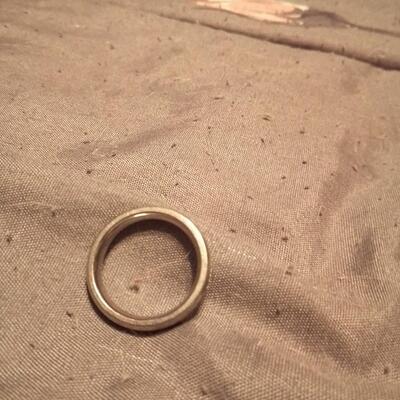 White Sapphire & Titanium Band