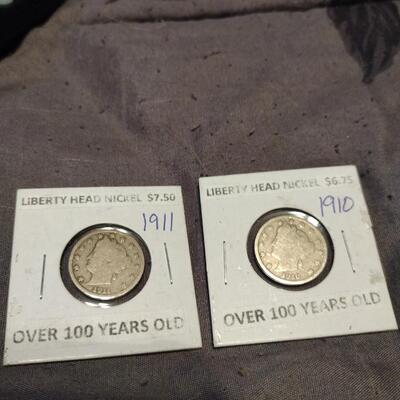 2 very good V Nickels