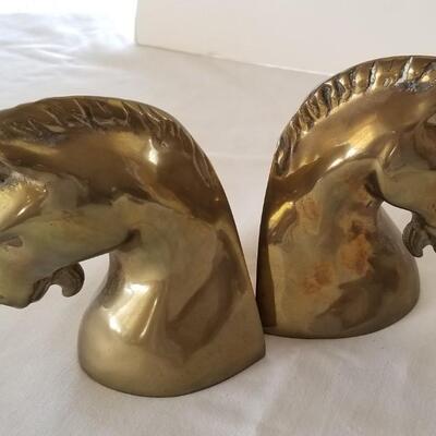 Lot #181  Two Pair of Bookends - Brass & Onyx