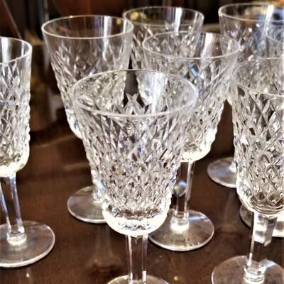 Lot #182  Set of 8 WATERFORD glasses in the "Alana" pattern
