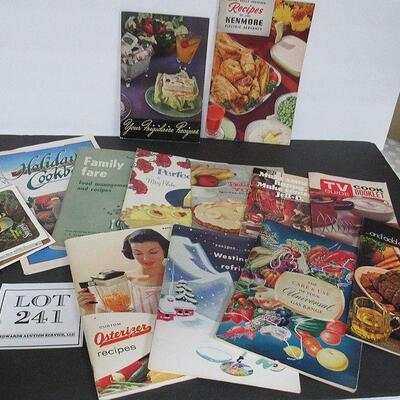 Lot of Vintage Cook Books and Advertising Cook Books