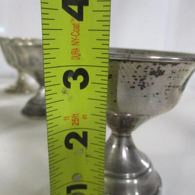 6 Sterling Weighted Pedestal Cups & 6 Pedestal Cups With Other Markings