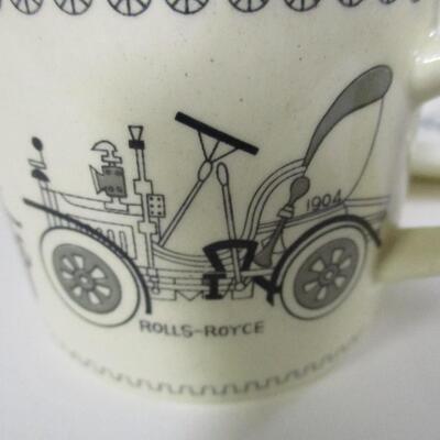 Golden Apricot Mokpo China H.N.S. - Rolls-Royce Saucers & Car Cups - Benz - Ford - Peugeot