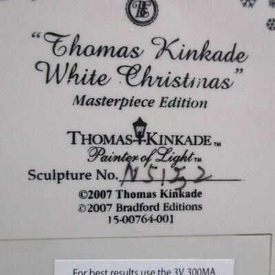 Thomas Kinkade White Christmas Snowman Sculpture