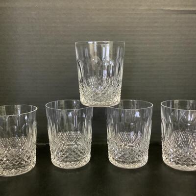 C245 Set of 5 Waterford Crystal Colleen Double Old Fashioned Glassware